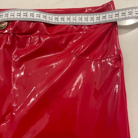 Faux Leather Red Pants - Picture 6 of 7